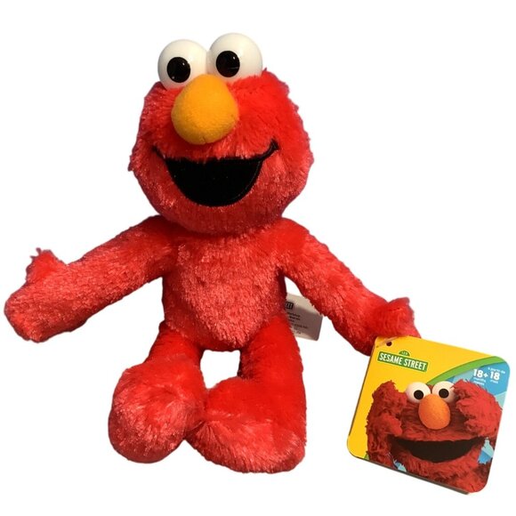 Sesame Street Elmo Plush Toy  8" Red Soft Stuffed Animal Doll - Picture 1 of 4